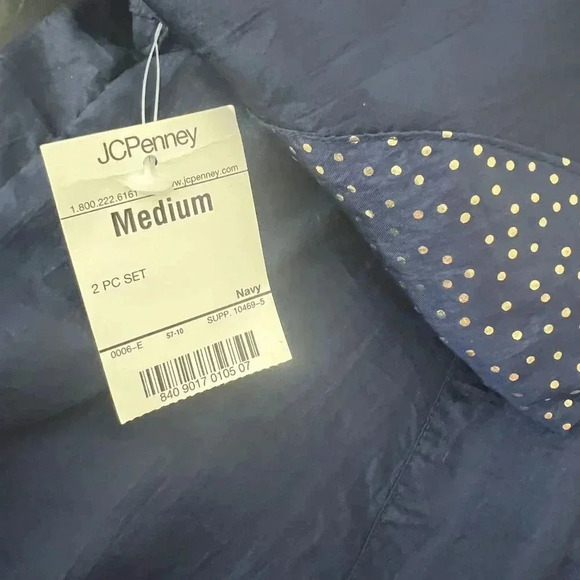 VTG NWT CabinCreek Womens M Jogging Track Suit 80s Blue Gold Lined Grannycore - Picture 15 of 16